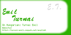 emil turnai business card